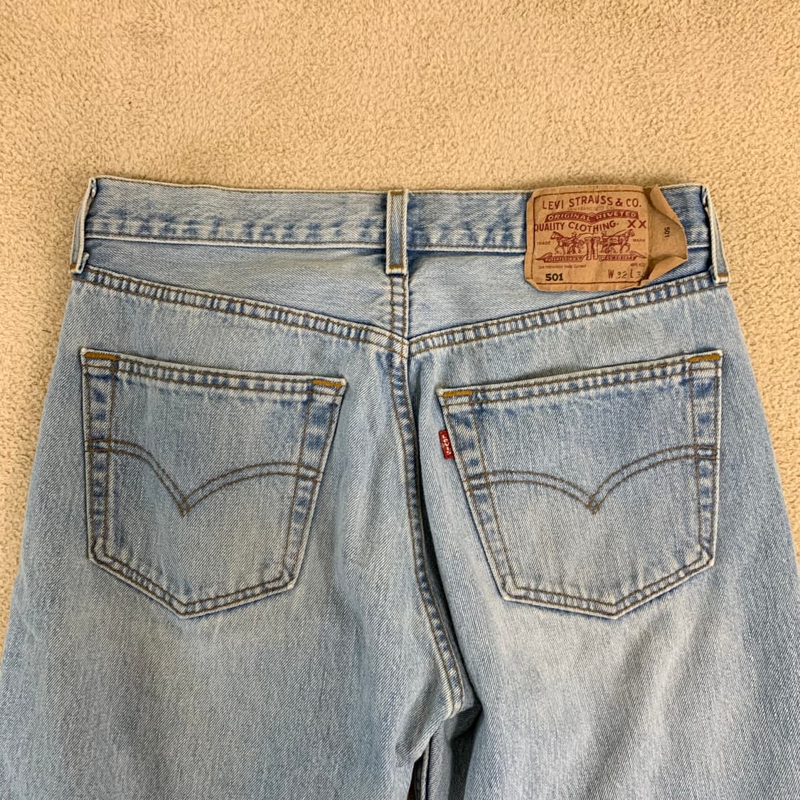 빈티지 리바이스 501 워싱 데님팬츠(30사이즈) 남자청바지 연청 상품이미지5