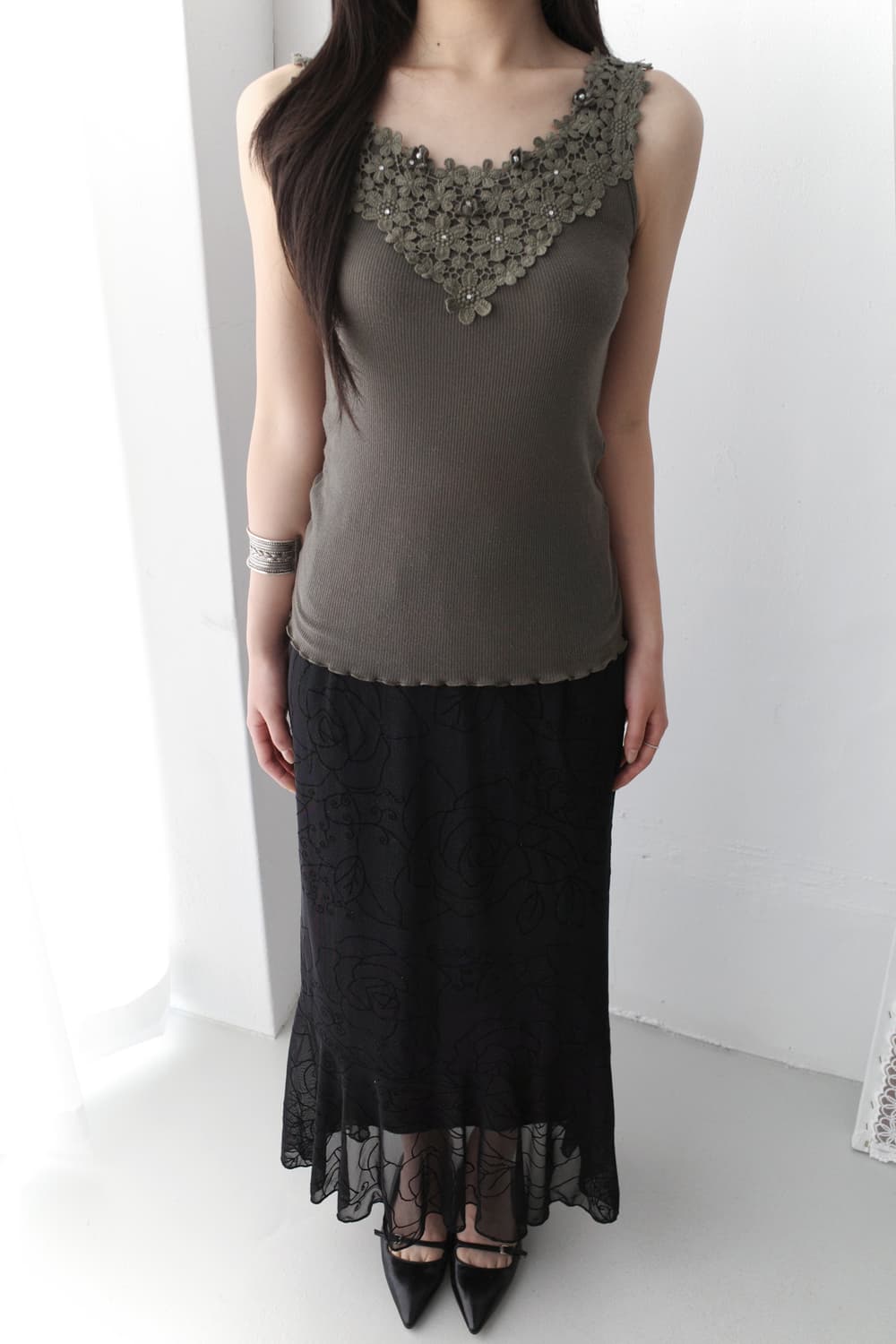 flower crochet sleeveless 상품이미지4