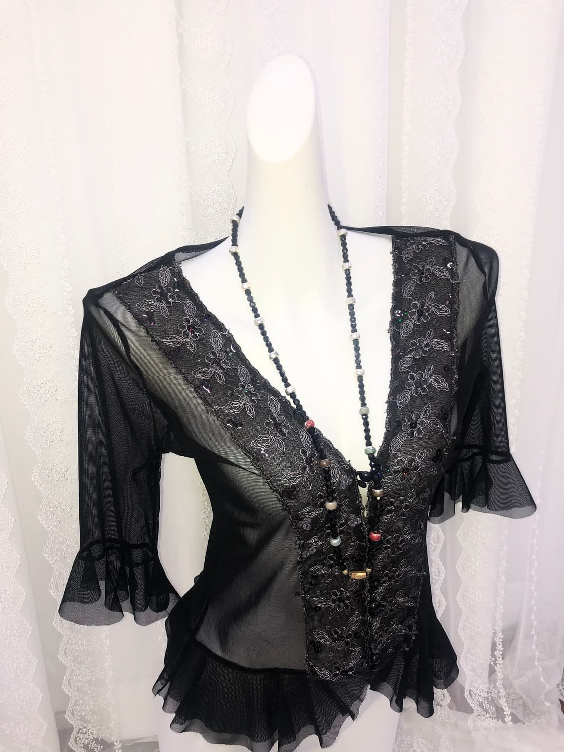 black long necklace 상품이미지2