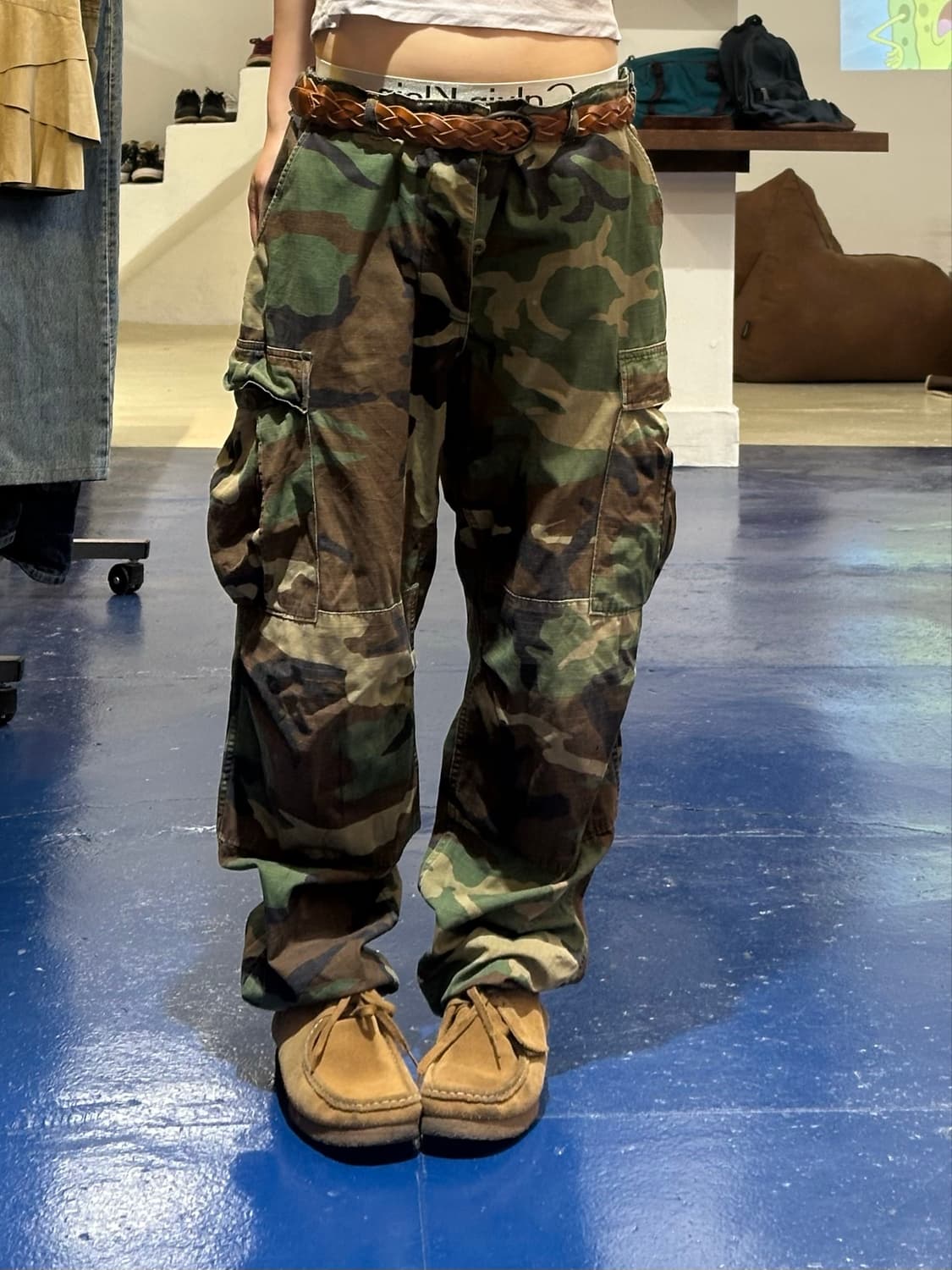 1990s military 우드랜드 카모 카고 팬츠 상품이미지3