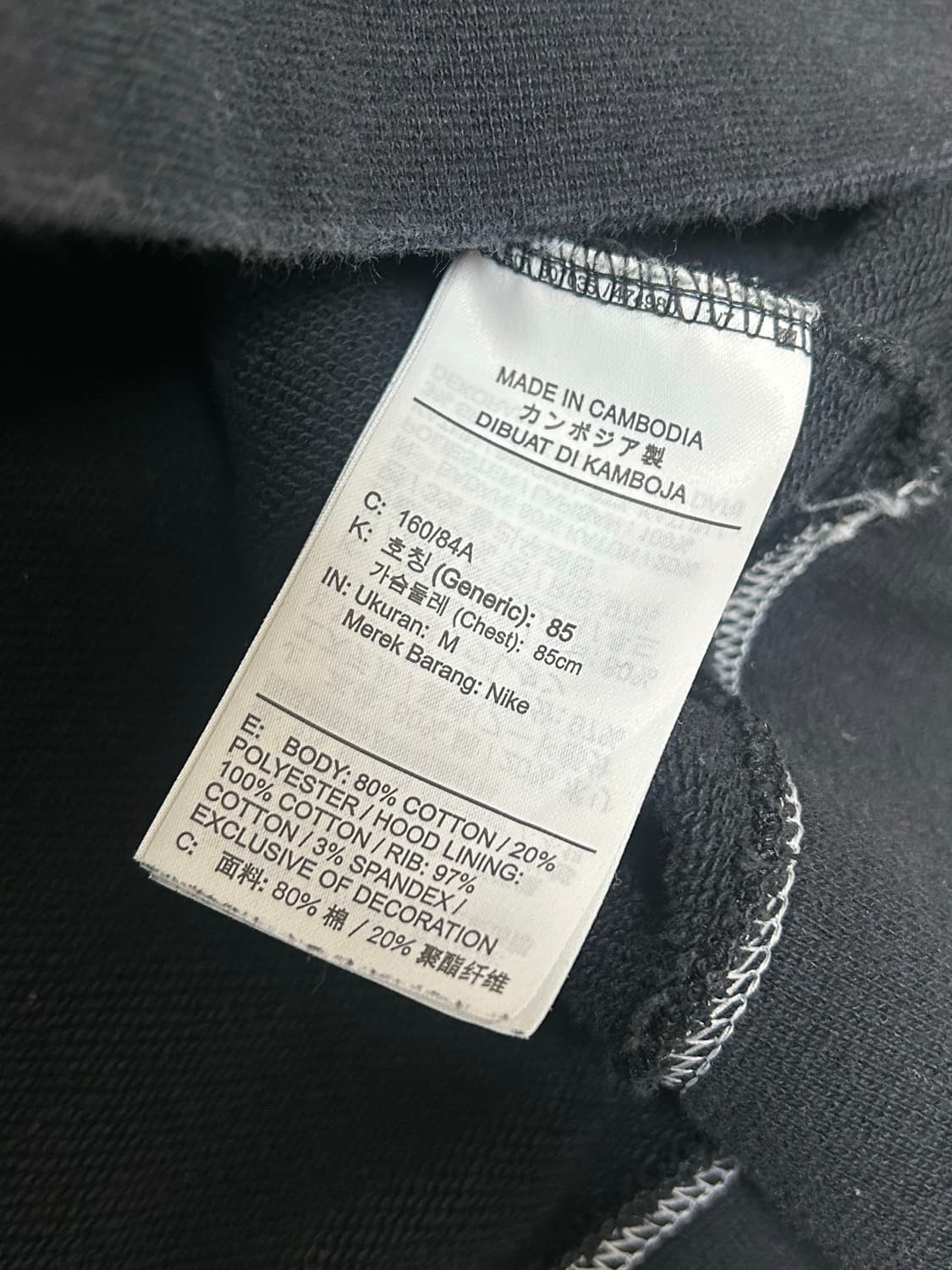 나이키 레트로 스티치 스우시 블랙 후드티 상품이미지7