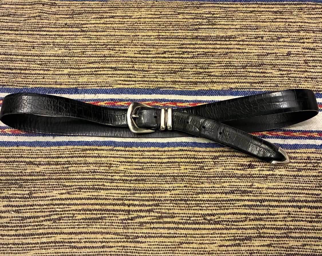 (32~38)90s USA 카프스킨 레더 빈티지 웨스턴벨트 가죽벨트 상품이미지1