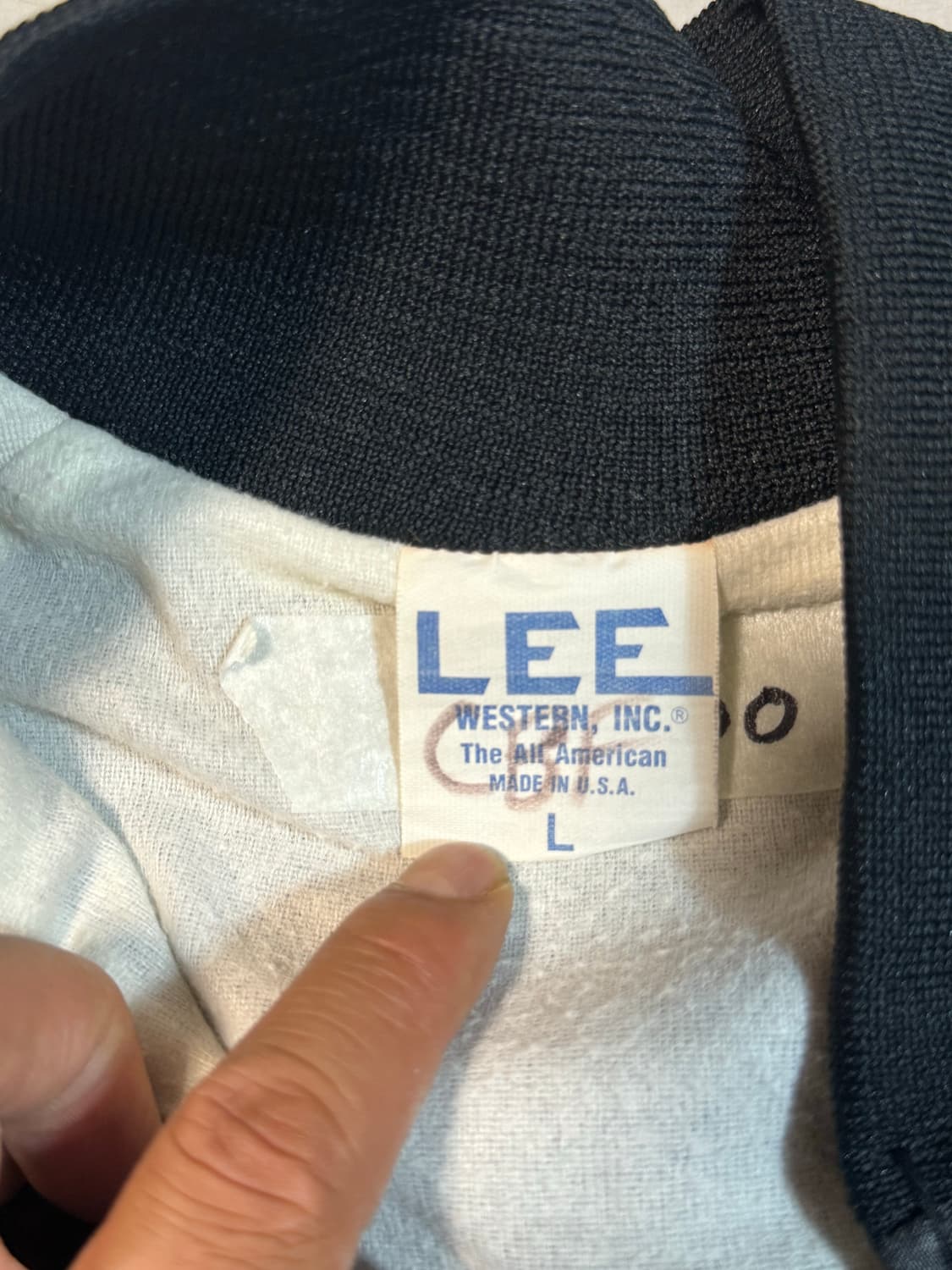 90s lee 리 웨스턴 made in usa 사틴 봄버 블루종 자켓 상품이미지4