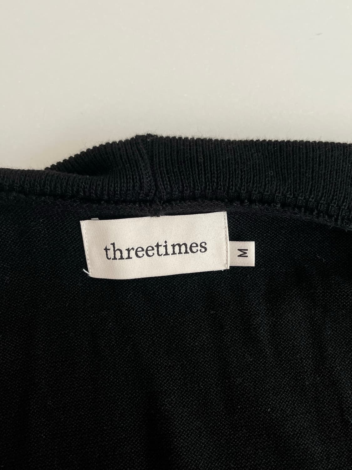 M) 쓰리타임즈 메이플 러플 가디건 블랙 상품이미지4