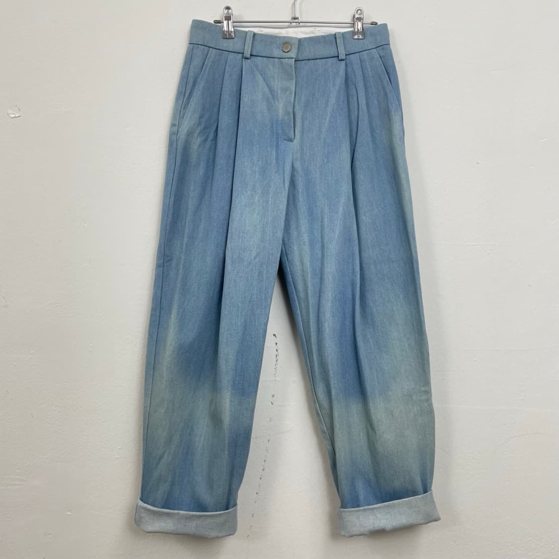 르17셉템버 LE17SEPTEMBRE 연청 투턱 롤업 와이드 데님팬츠 M 상품이미지5