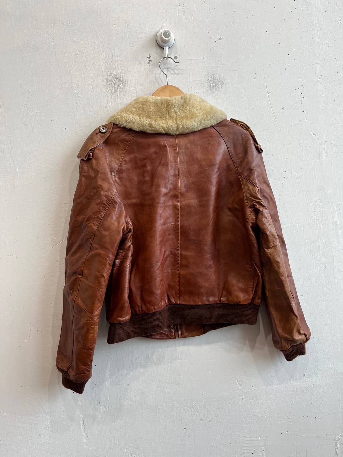 70~80s SILTON 플라이트 봄버 레더 자켓 40 상품이미지6