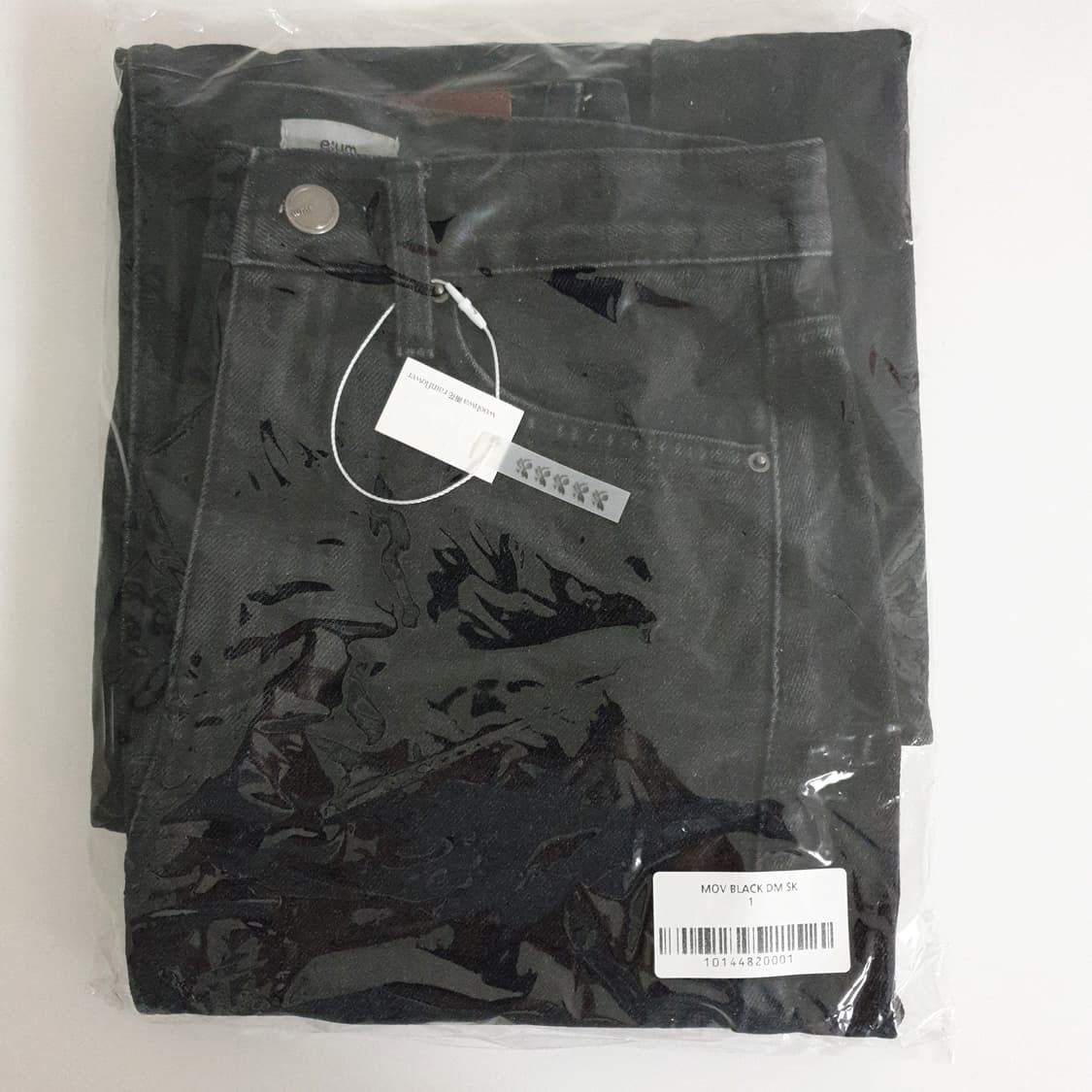 우화 MOV BLACK DM SK 데님 스커트 치마 블랙 검정 롱 상품이미지1