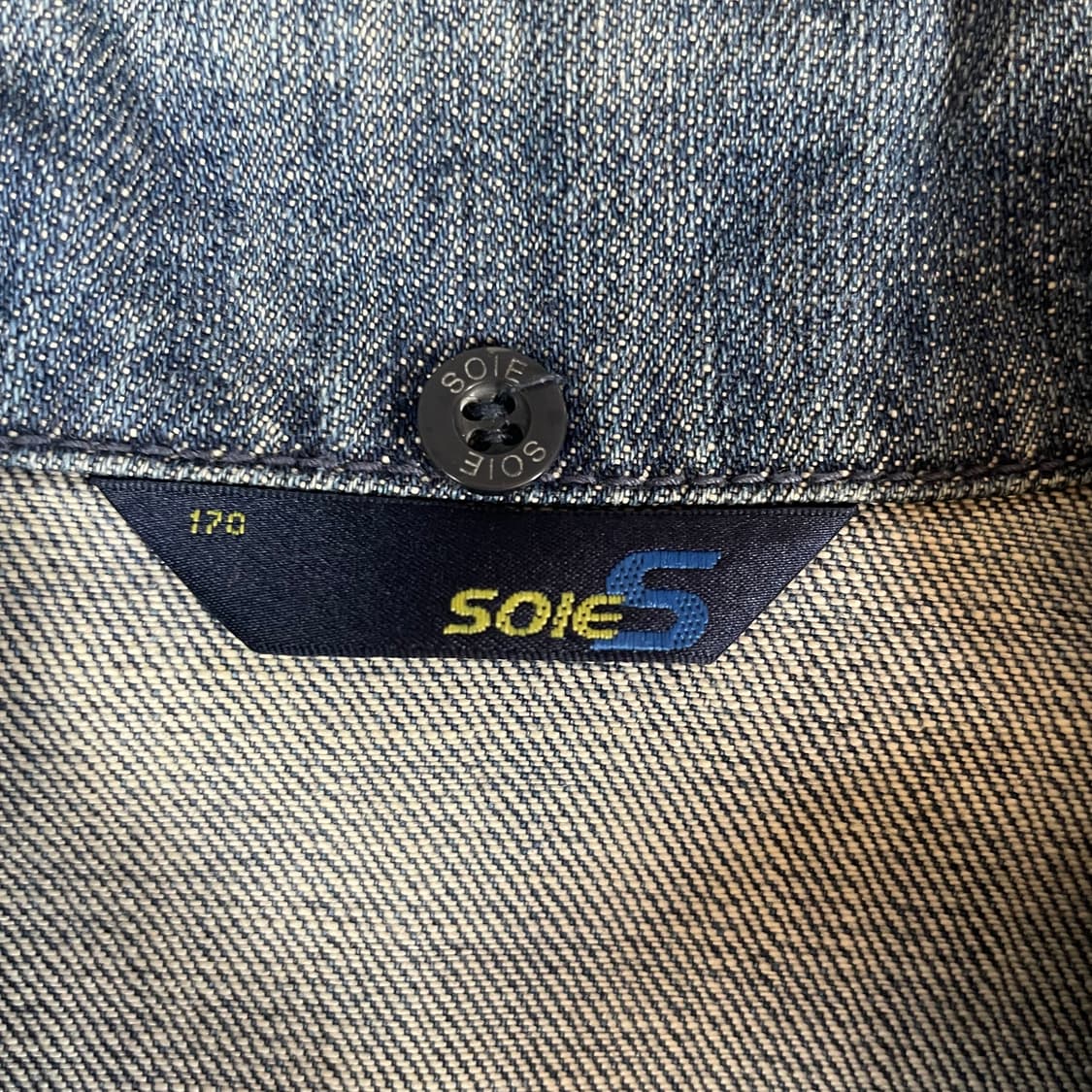 SOIES67 자수 로고 배색 중청 데님 자켓 170 상품이미지5