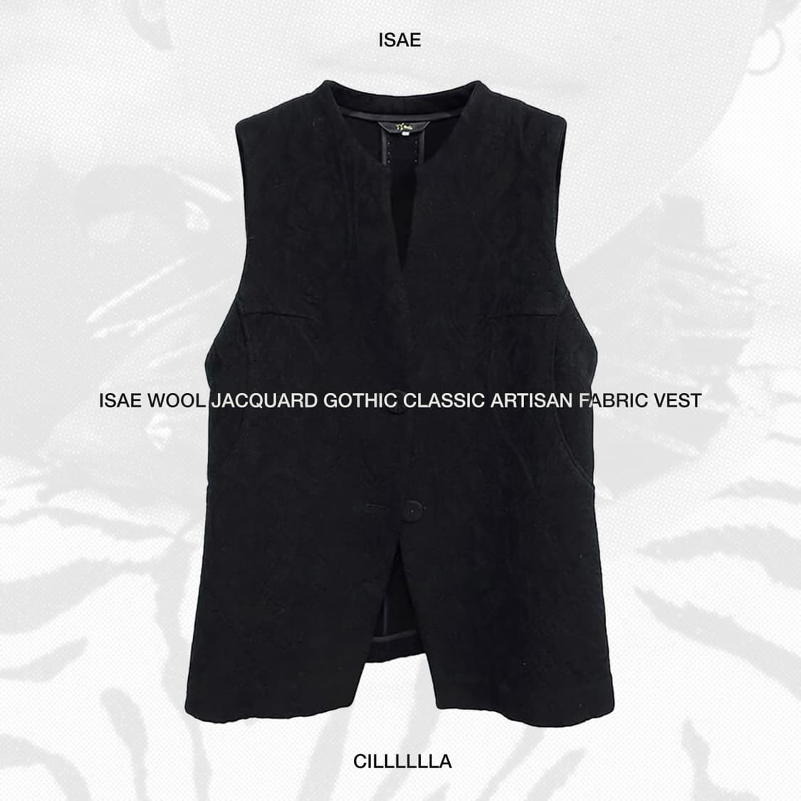 [66,M] ISAE 이새 울 자카드 고딕 클래식 아티잔 패브릭 베스트 상품이미지1