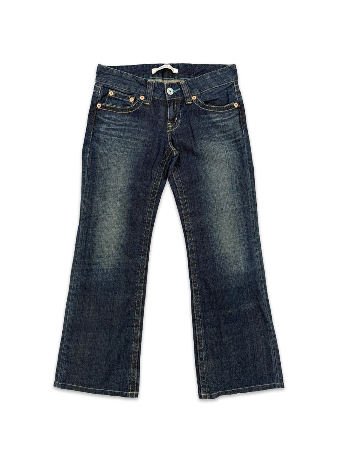 빈티지 유니클로 로우라이즈 와이드 워싱 데님 상품이미지1