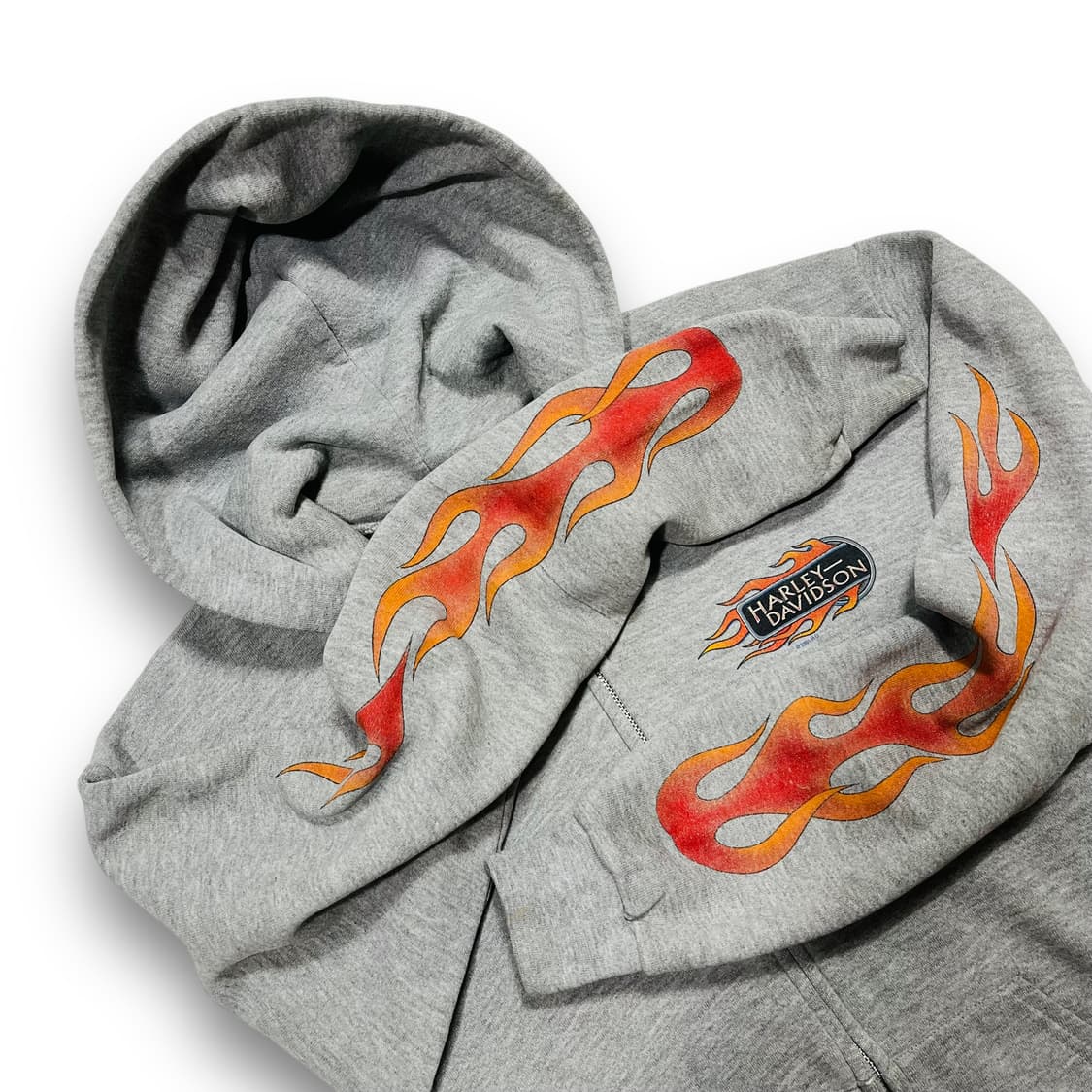 할리데이비슨 00s 플레임 웨스턴 빈티지 후디 집업 상품이미지1