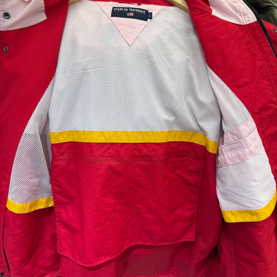 폴로 스포츠 랄프로렌 삼색 배색 바람막이 자켓 상품이미지8