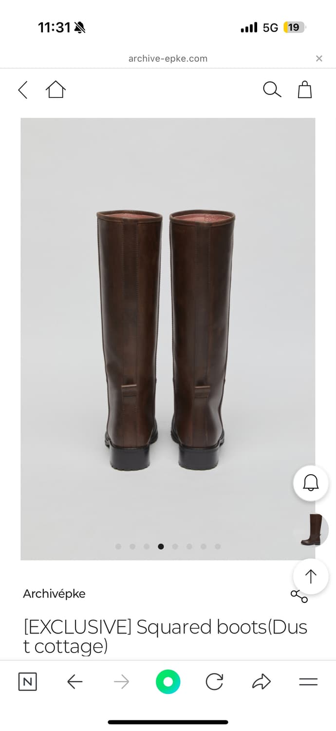 새상품 고현정 부츠 소가죽 아카이브앱크 상품이미지3