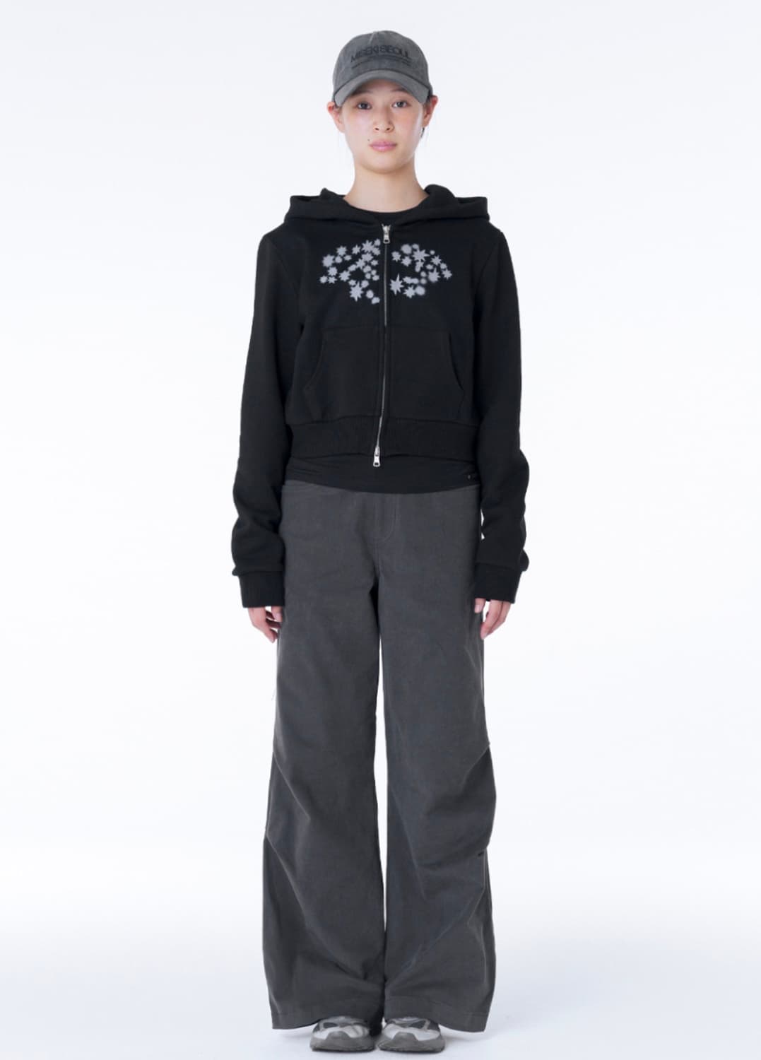 미세키서울 pintuck wide pants charcoal 상품이미지2