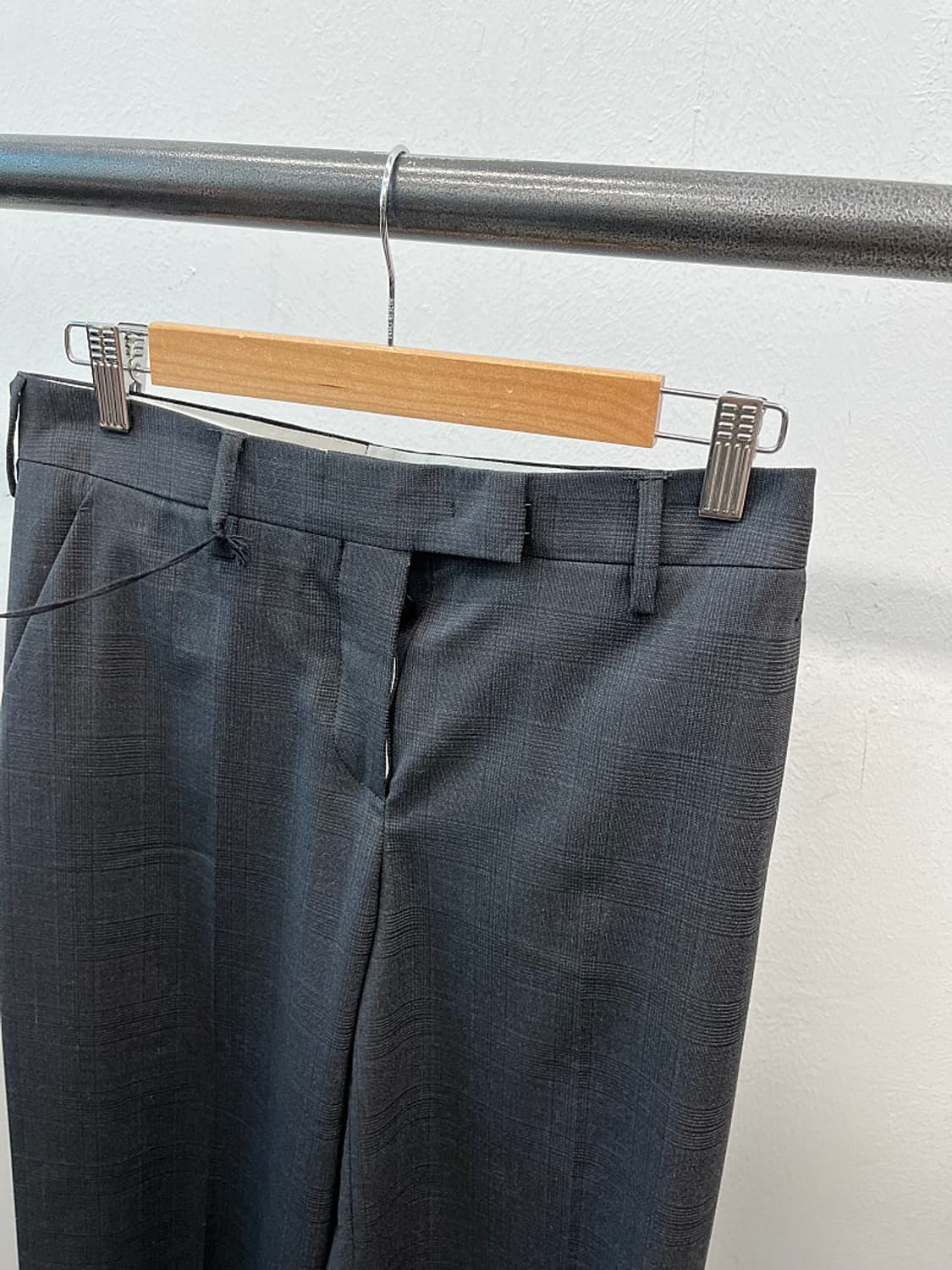 여) 미우미우 23ss 체크 와이드 슬랙스  상품이미지2