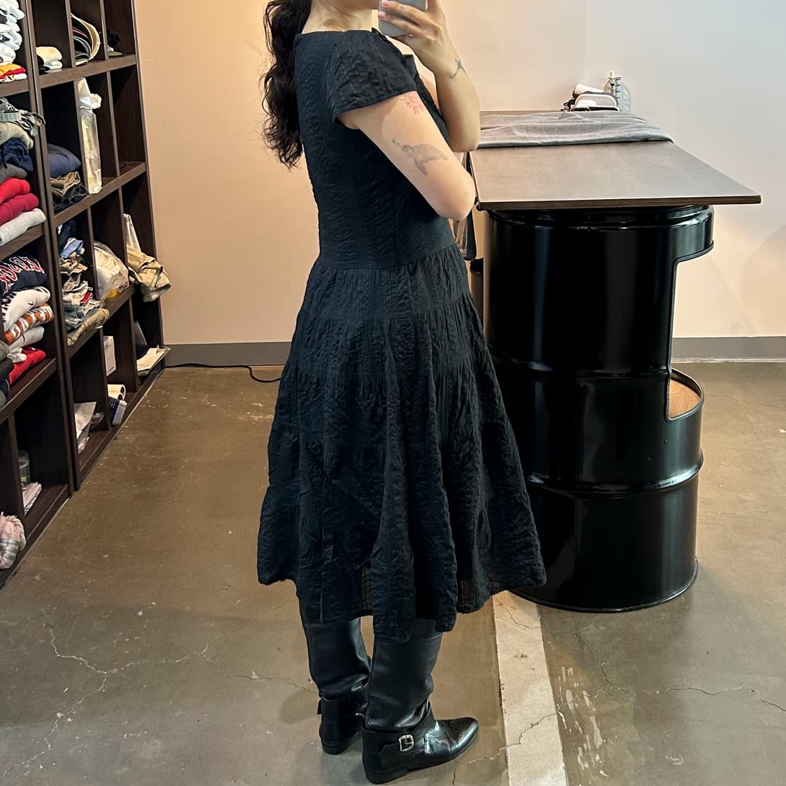 블랙 퍼프 캉캉 빈티지 원피스 상품이미지2