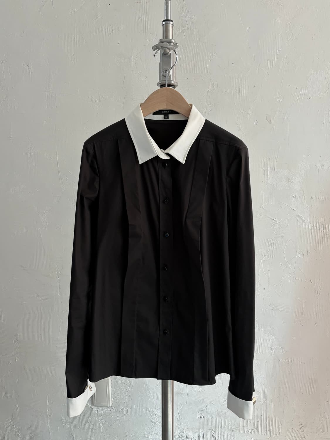 Gucci 구찌 화이트 카라 커프스 블라우스 셔츠 상품이미지5