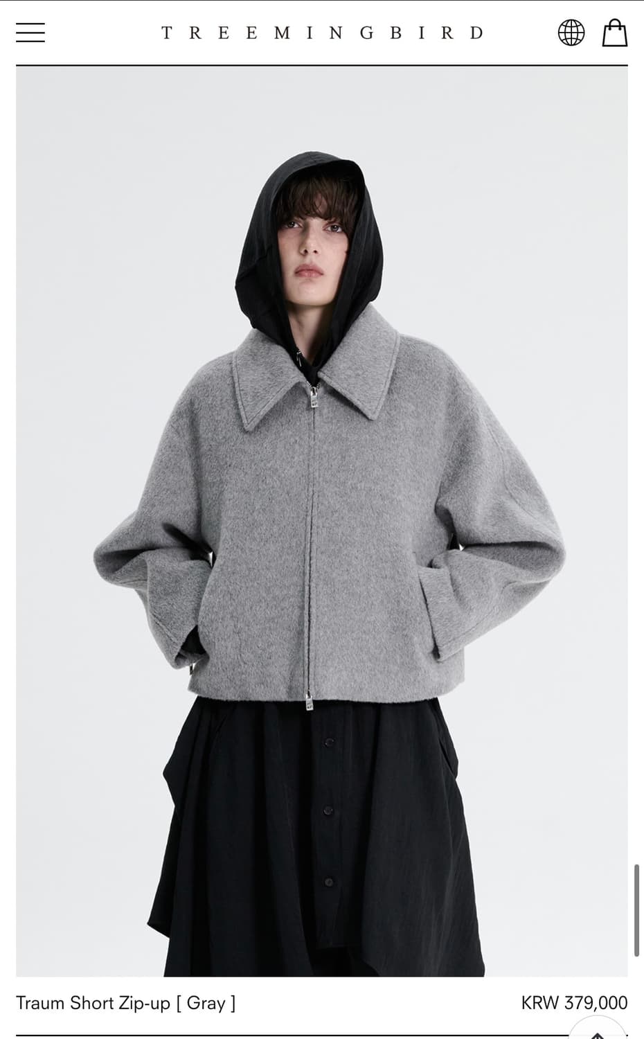 트리밍버드 트라움 숏 집업 상품이미지1