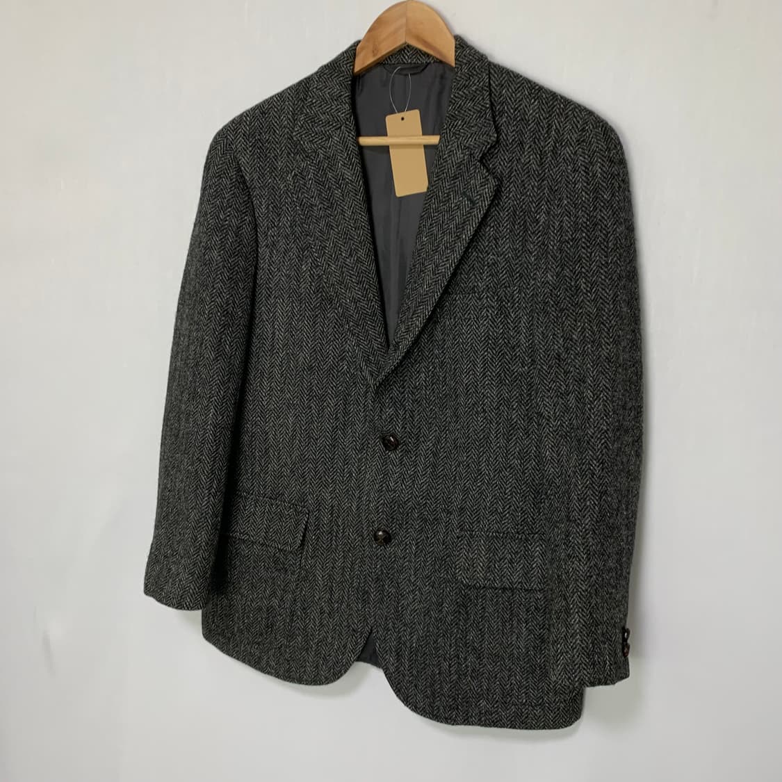 해리스 트위드 빈티지 헤링본 블레이저 울 자켓 남성 남녀공용 상품이미지3