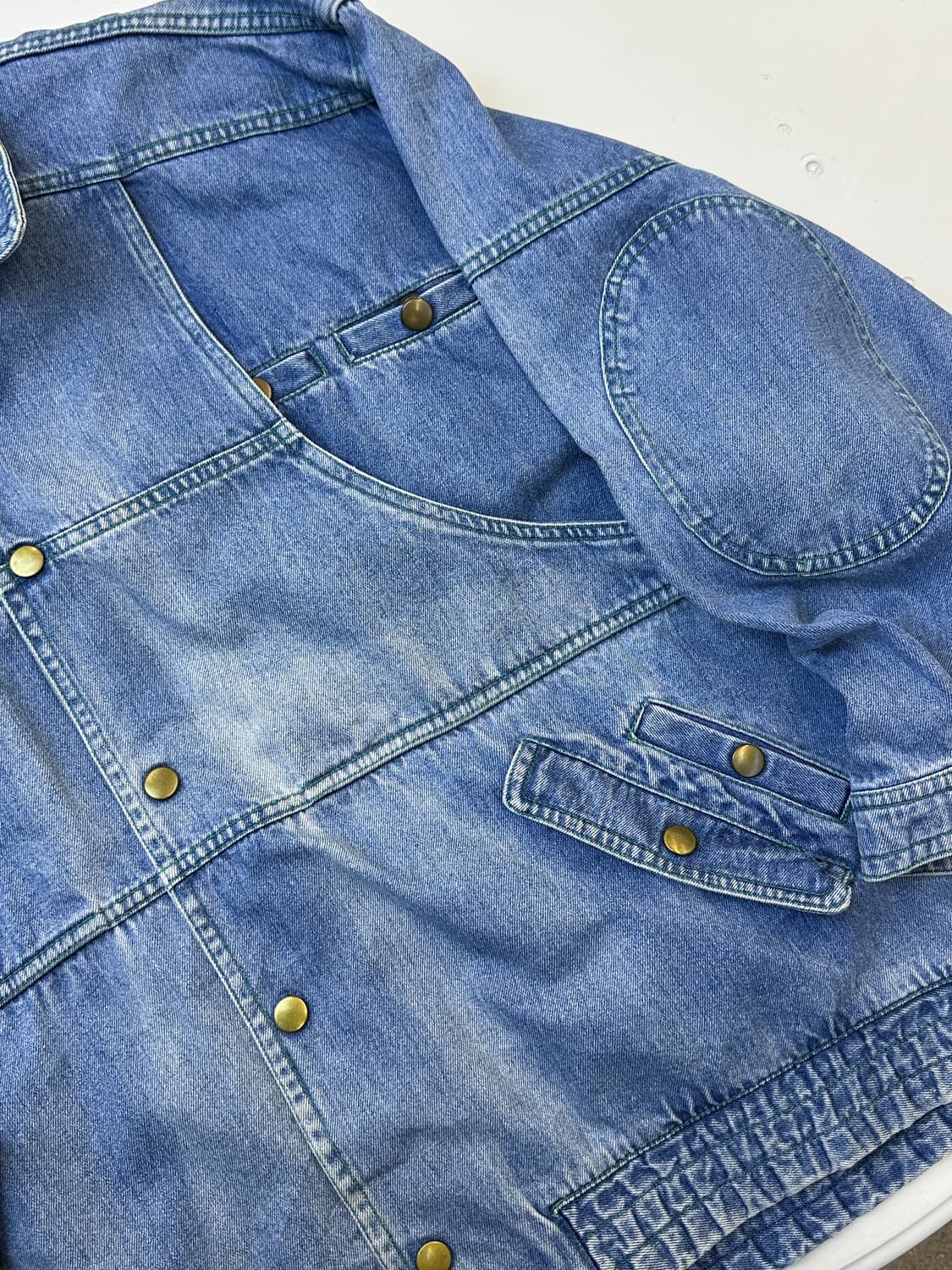 인터내셔널 뮤직 90s 데님 스티치 자켓 상품이미지4