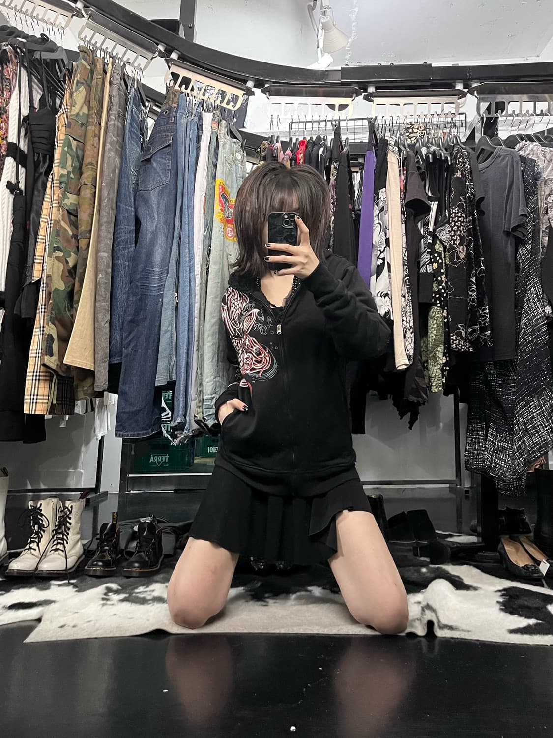 재패니즈 오리엔탈 글리터 후드집업 상품이미지8