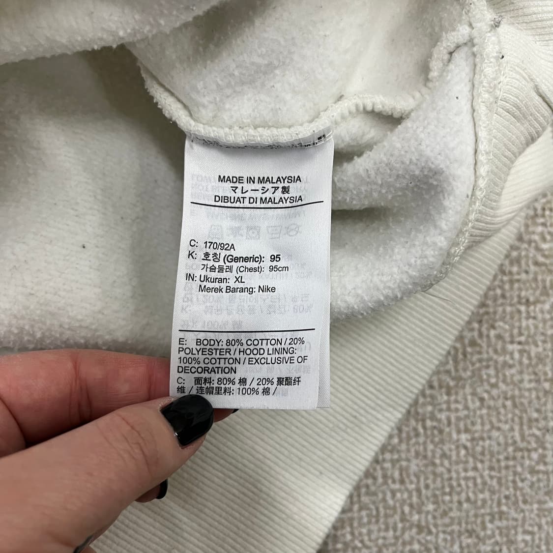 XL 나이키 스우시 후드 티셔츠 0127M2 상품이미지3