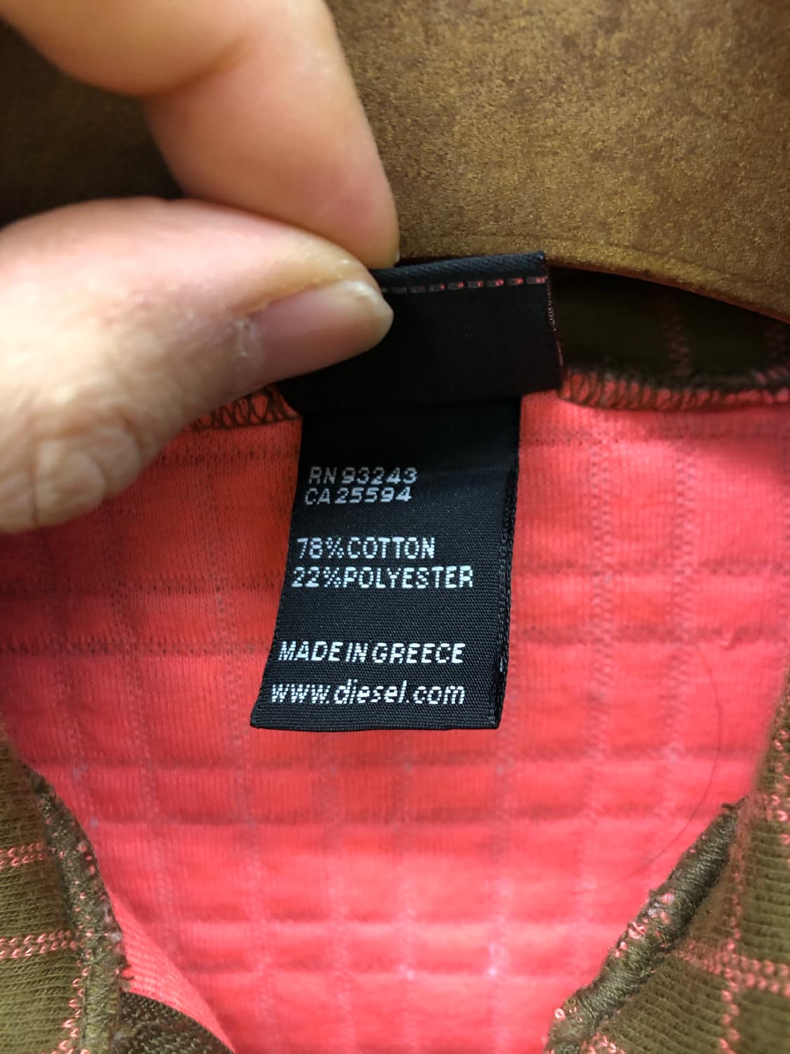 디젤 체크 하프 집업 상품이미지4