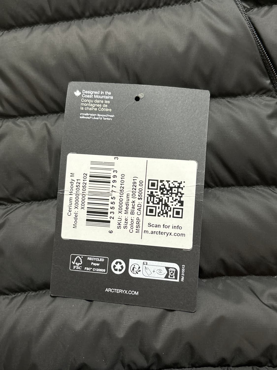 새상품 ) 아크테릭스 세륨 후디 M 상품이미지4