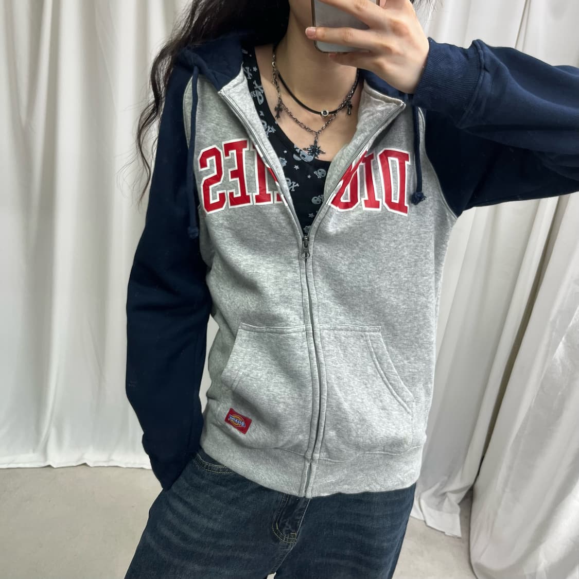 Dickies gray hood zip-up 상품이미지3