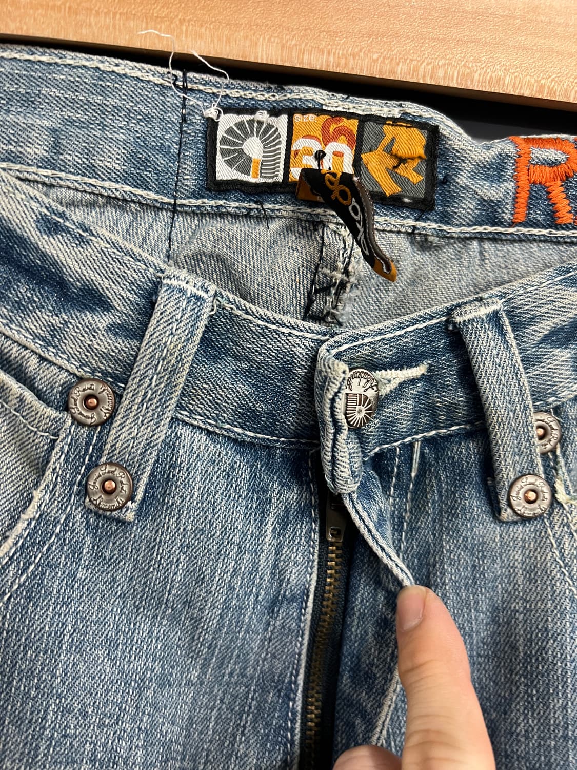 Akademiks 아카데믹 올드스쿨 프린팅 힙합 데님 팬츠 상품이미지5