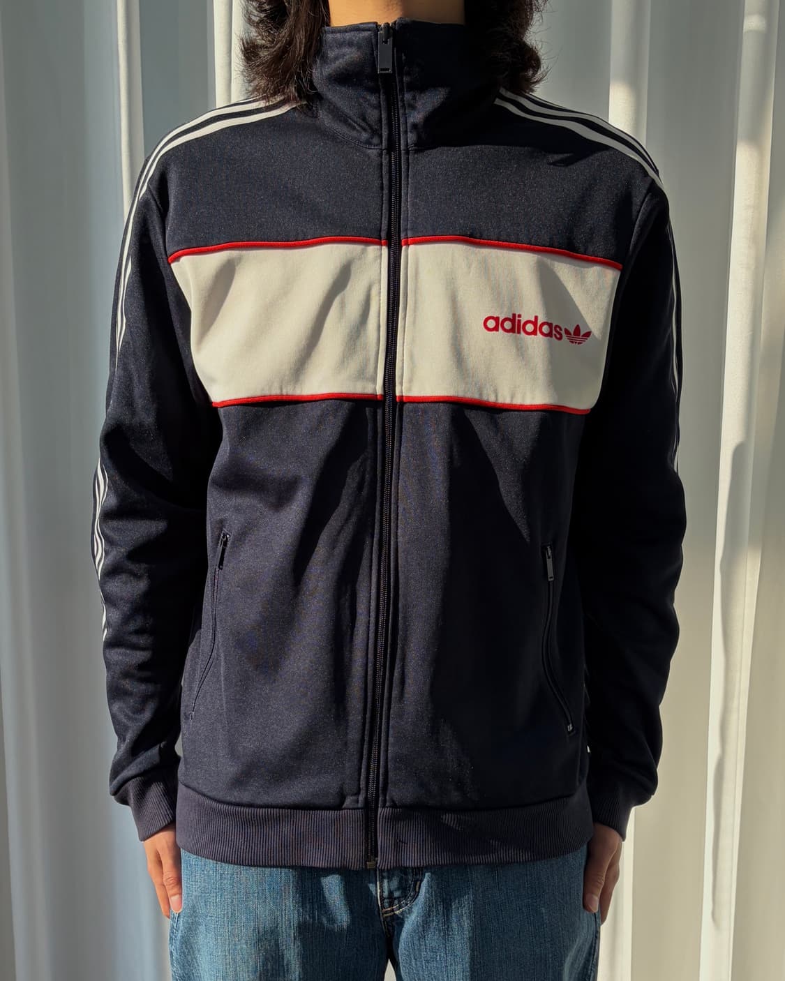 [XL]아디다스 트레포일 네이비 화이트 트랙탑 져지 상품이미지2