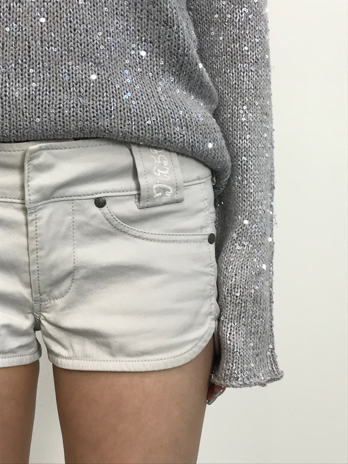 'Diesel' Embroidered Logo Micro Shorts 상품이미지1