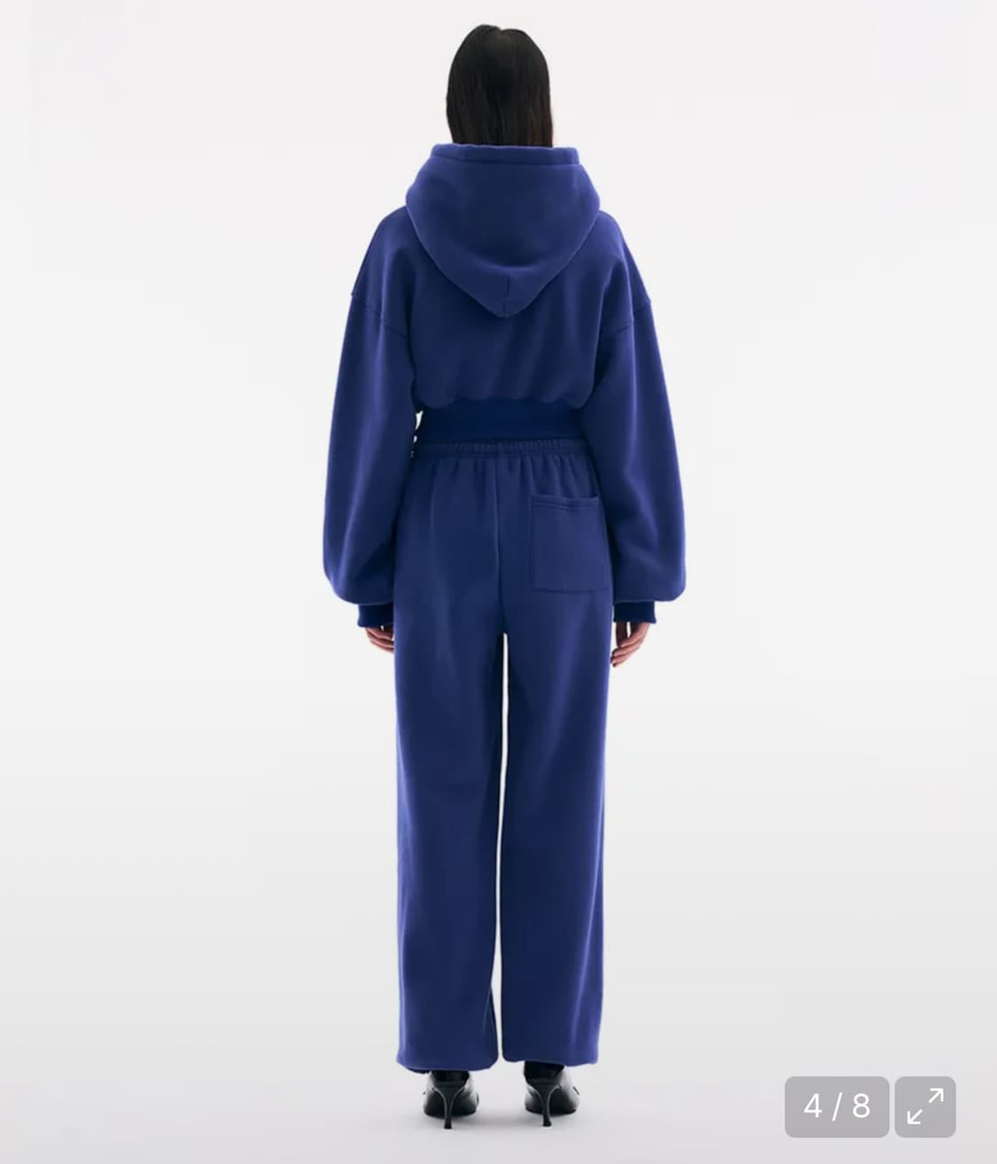 파르티멘토 우먼 크롭후드집업 블루 상품이미지3