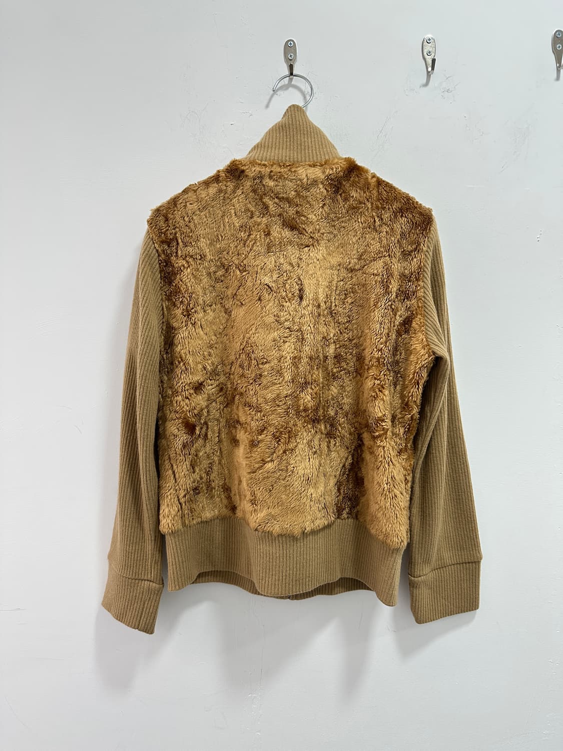 Camel fur knit zip up 상품이미지5