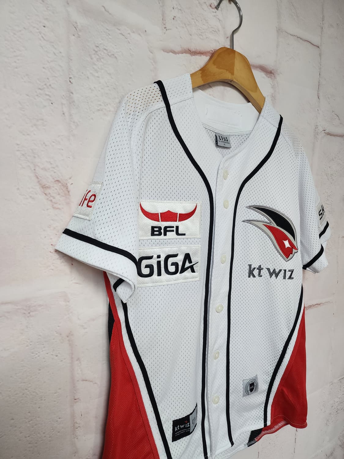 KT Wiz 흰색 야구 유니폼 상품이미지3