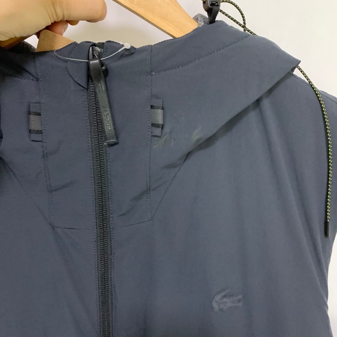 라코스테 후드 베스트 바람막이 조끼 네이비 고프코어 빈티지 M 상품이미지5