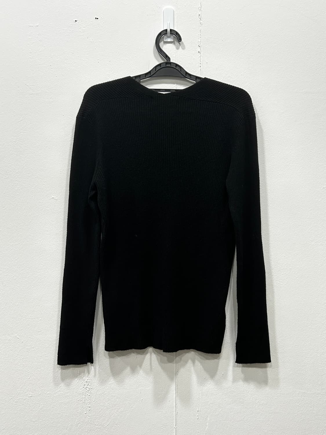 닉앤니콜 골지 슬림 가디건 블랙 상품이미지3