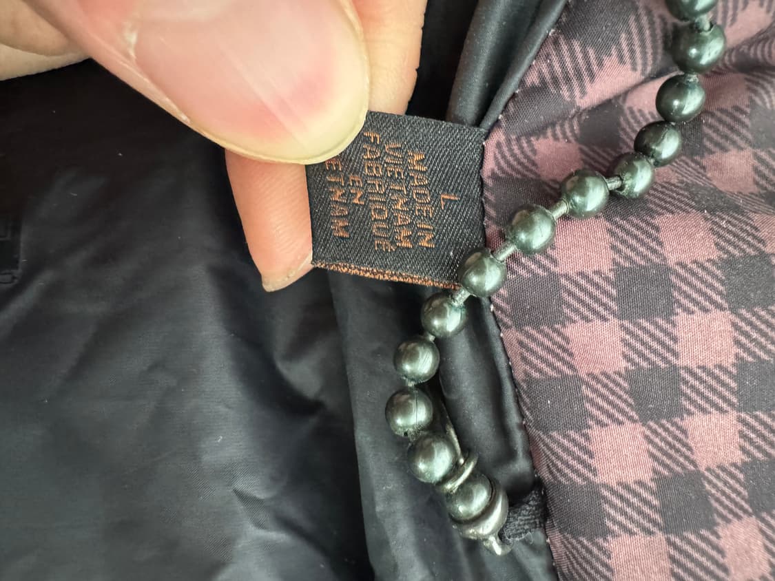 희귀!! 여성 코치 COACH 덕 다운 후드 체크 패딩 L 상품이미지4