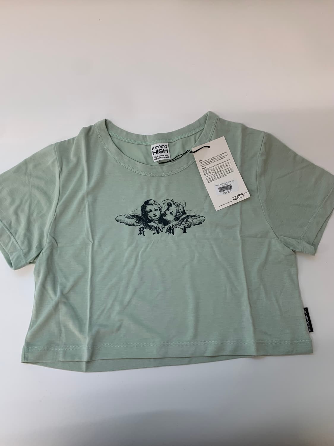RUNNING HIGH SMALL ANGEL SLIM CROP TEE 상품이미지1