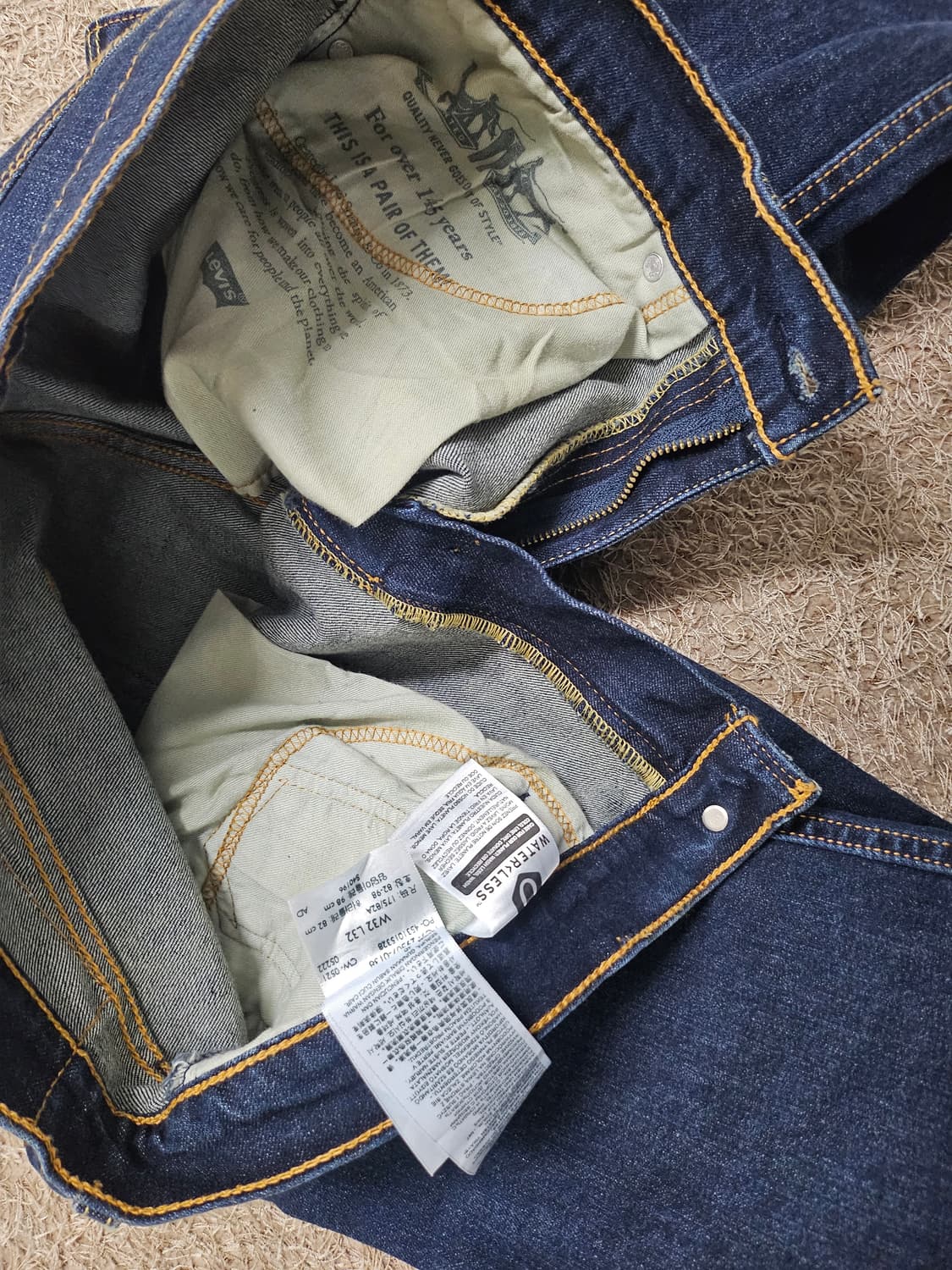 (W32)리바이스 502 테이퍼드핏 데님 팬츠 청바지 상품이미지6