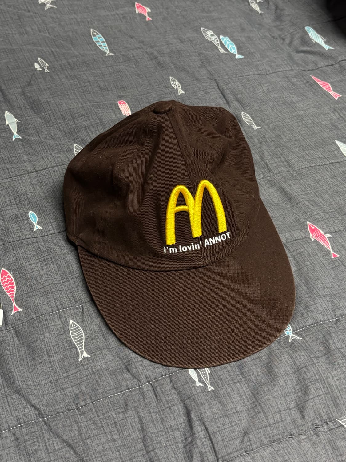 아노트 맥도날드 I. L.A 로고 롱 빌 워싱 캡 브라운 상품이미지1