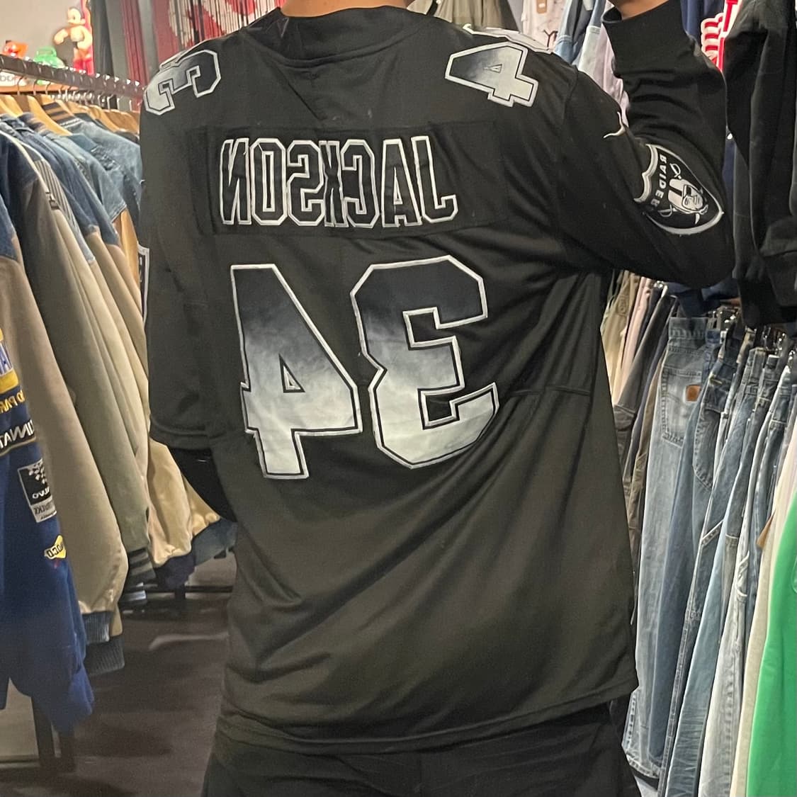 [IM] NFL RAIDERS No.34 JACKSON 블랙 반팔져지 상품이미지8