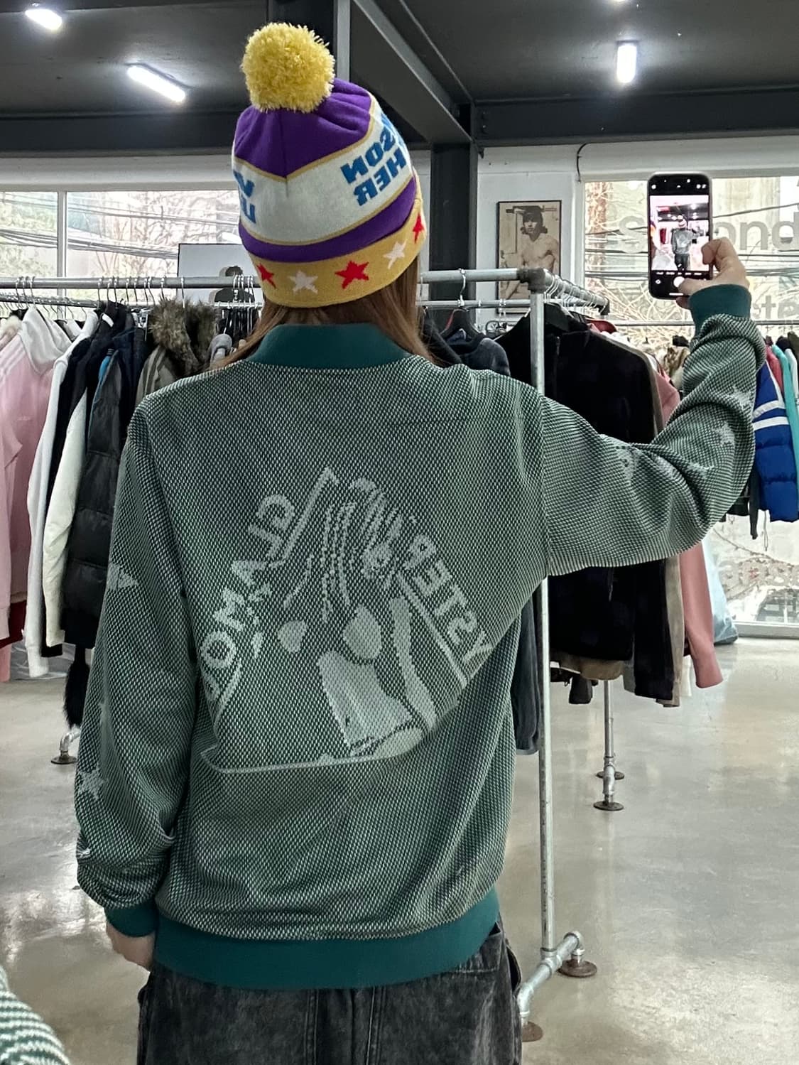 히스테릭글래머 히스걸HYS 스타 블루종자켓 상품이미지2