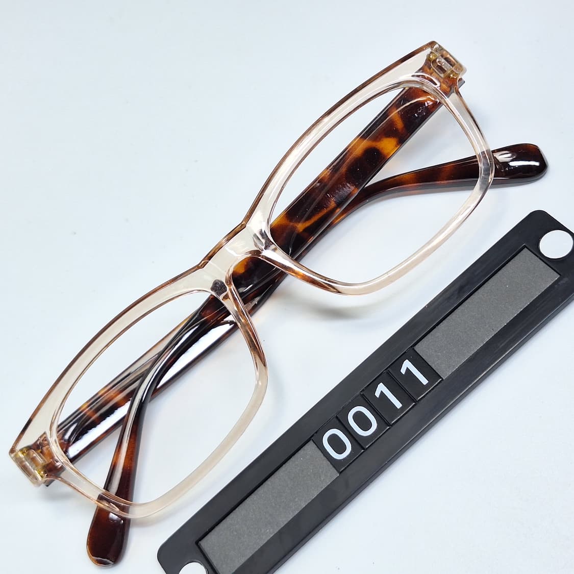 투명 호피 스퀘어 안경테 일본 수입 y2k 패션 아이웨어 클래식 레트로  상품이미지1