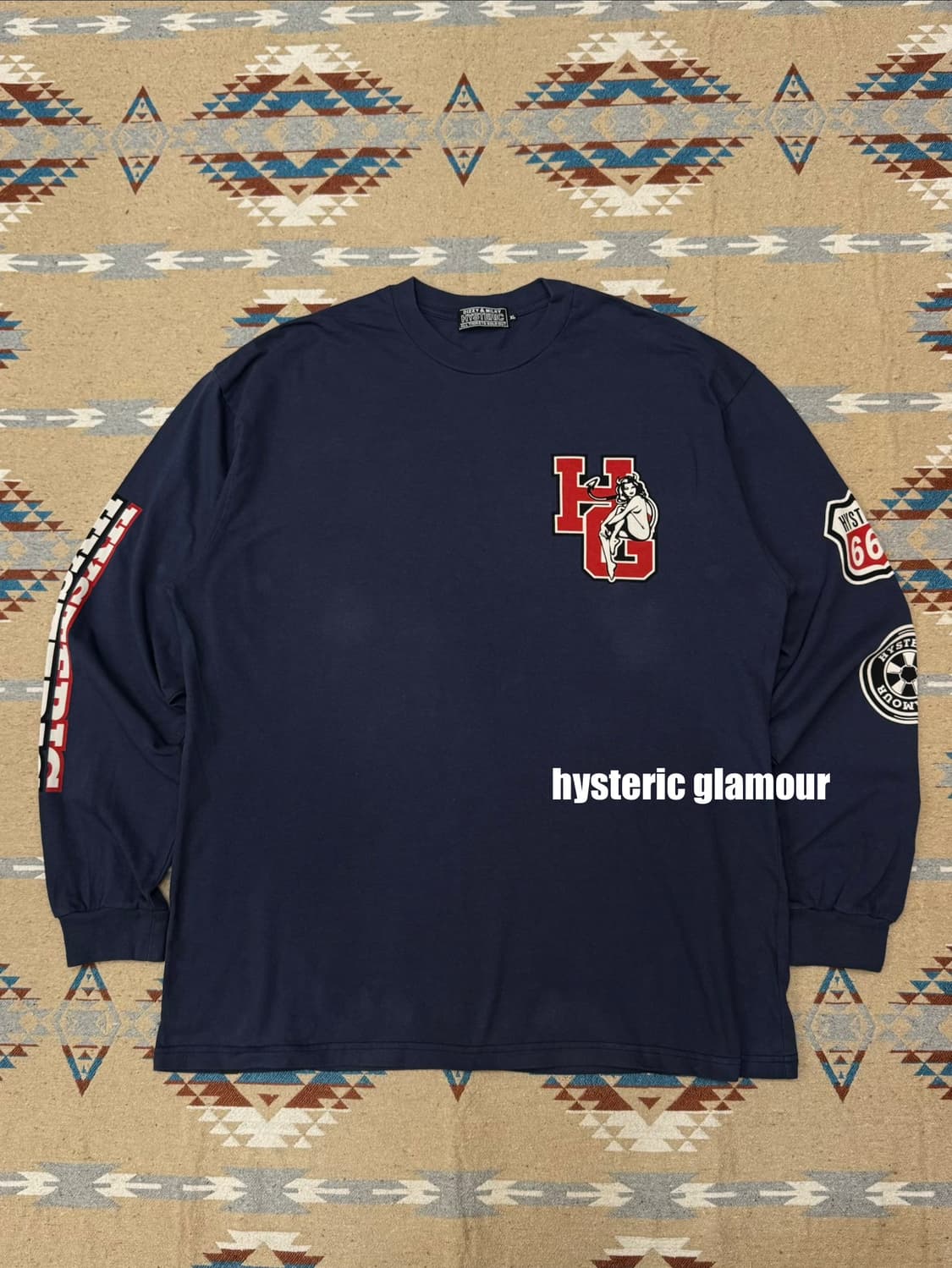 [XL] 히스테릭글래머 모터 시티 피버 티셔츠 네이비 상품이미지1