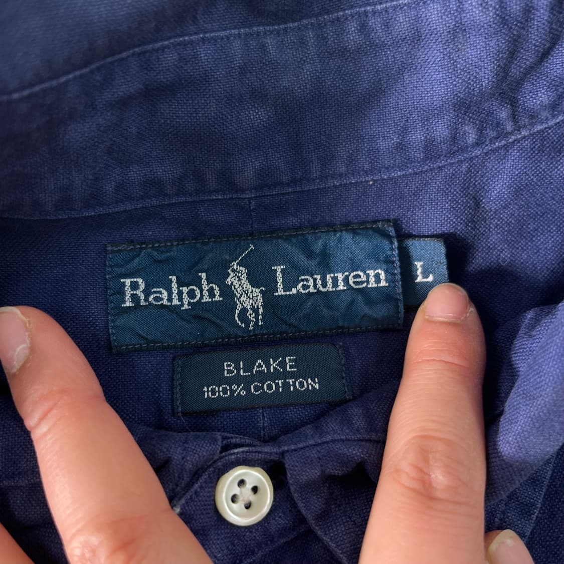 105 폴로랄프로렌 코튼 네이비 셔츠 상품이미지4