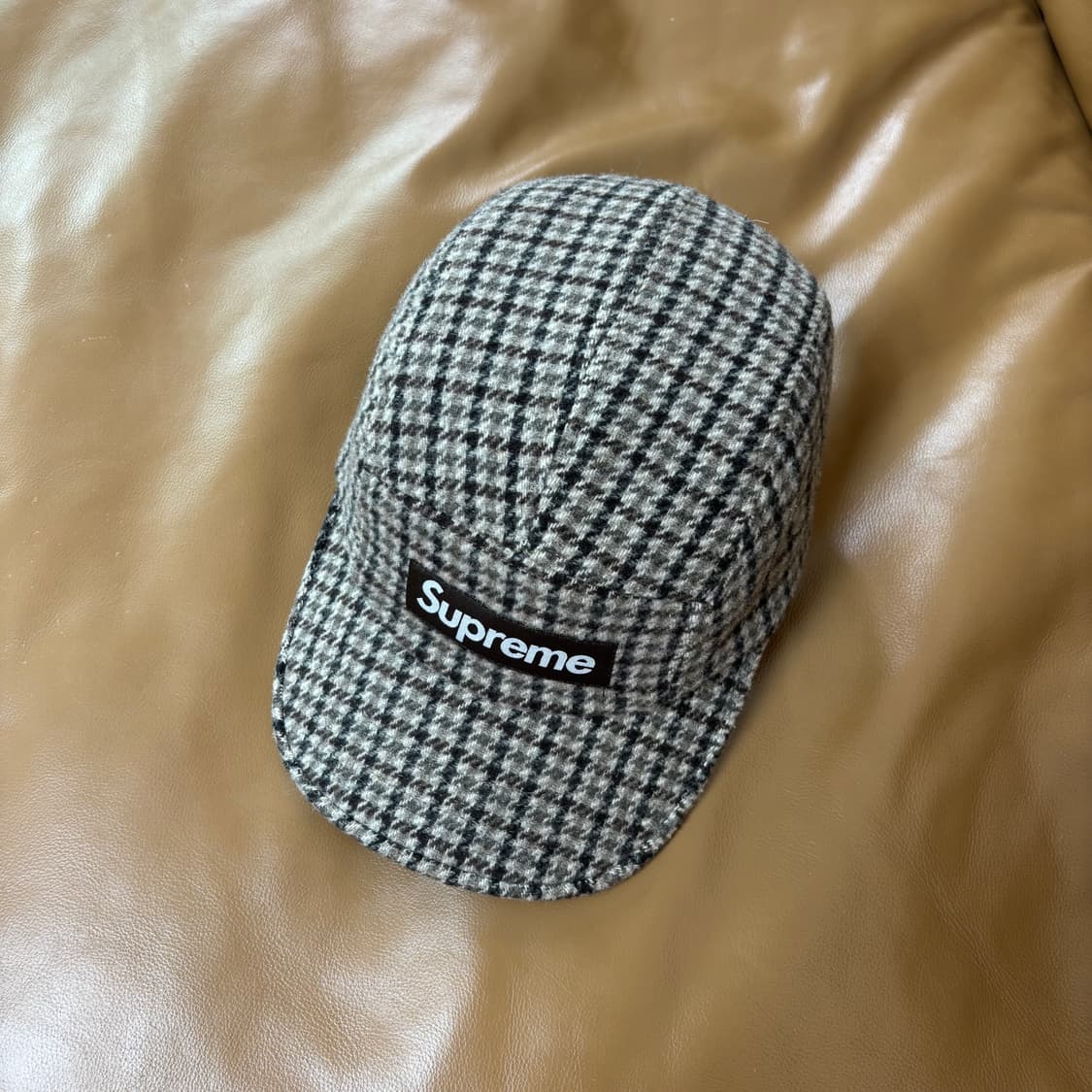 슈프림 캠프캡 모자 박스로고 23fw 하운드투스 탄 상품이미지6