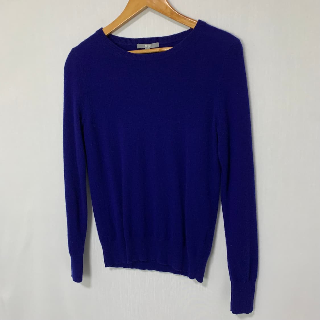 유니클로 블루 네이비 캐시미어 100% 빈티지 니트 M 상품이미지2