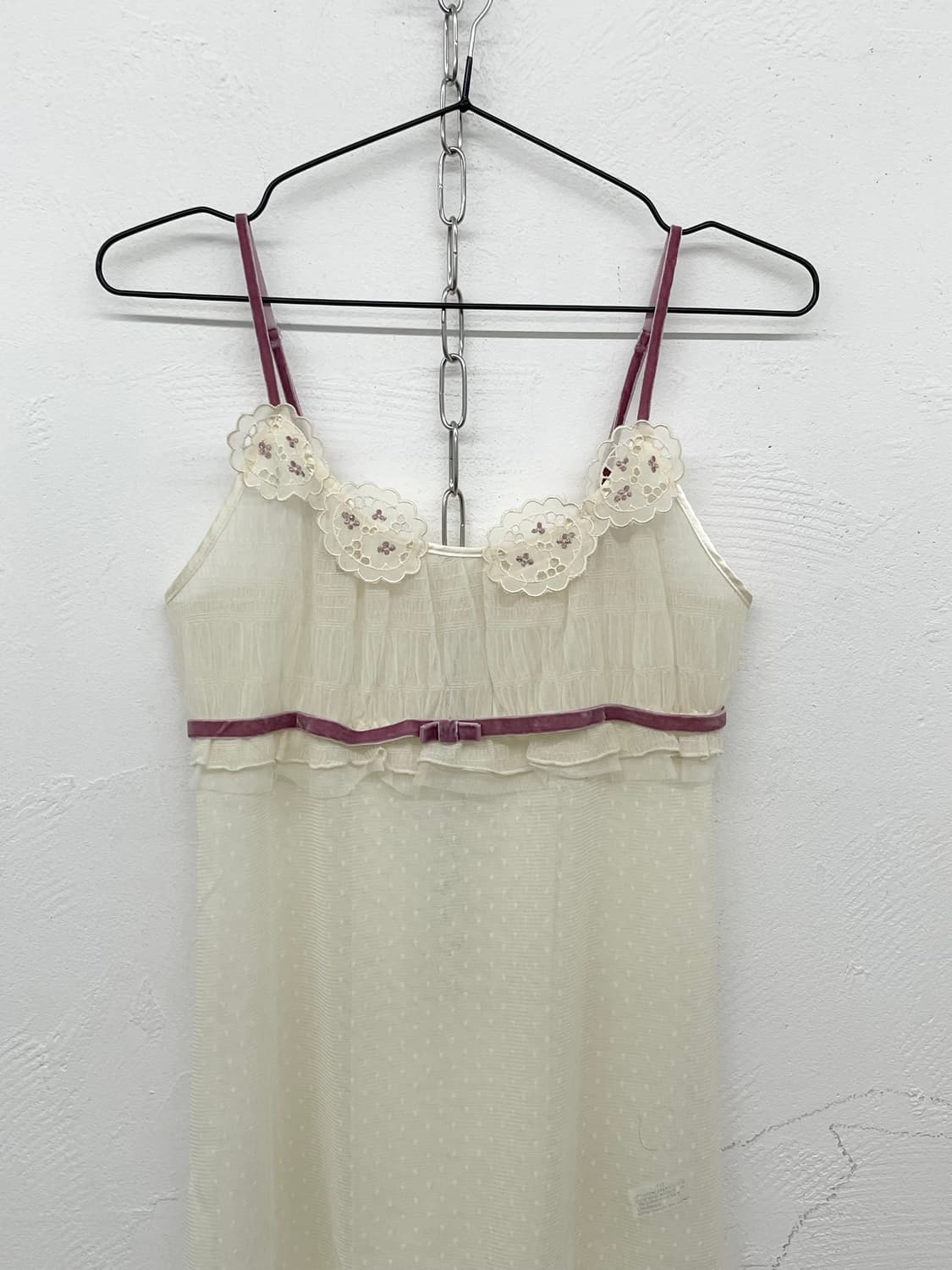 레이스 시어 자수 슬립 상품이미지5