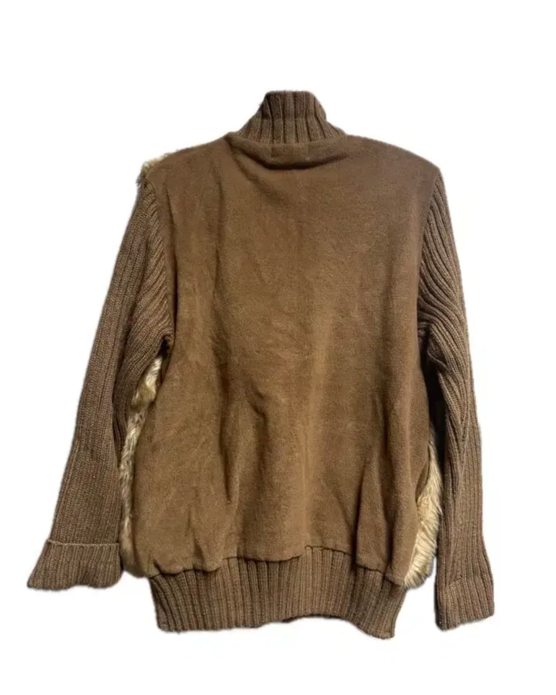 빈티지 브라운 퍼 골지 집업 상품이미지2